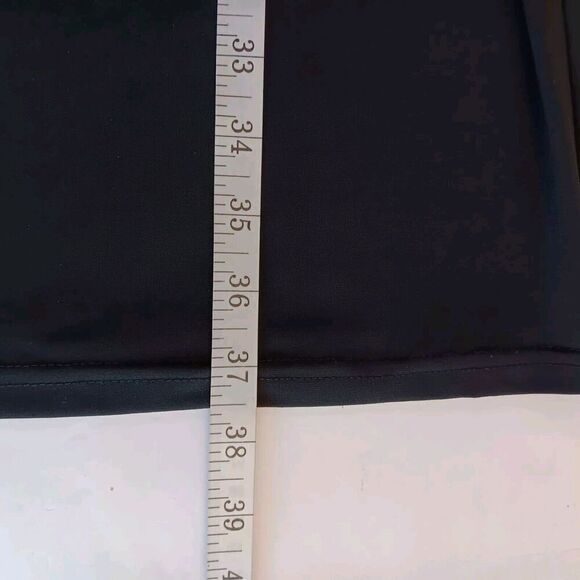 Spense Black Size 12 Straight Knee-length Dress with Drop Neck and Lace Accents - Picture 7 of 8